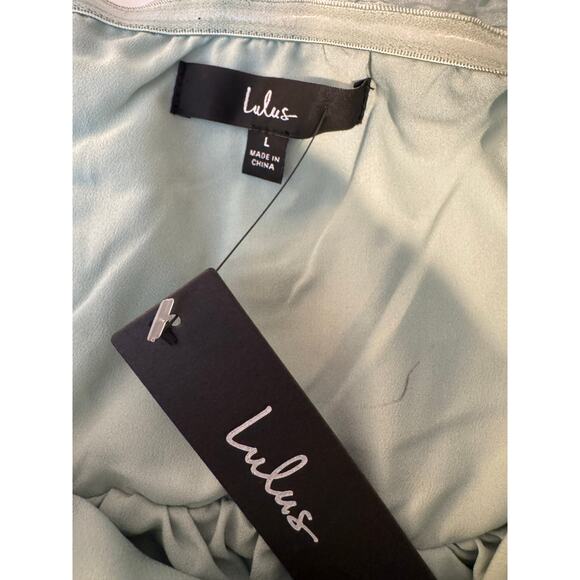 Lulu’s NWT Fairytale Design Sage Green Organza Strapless A-Line Midi Dress L - Picture 6 of 7